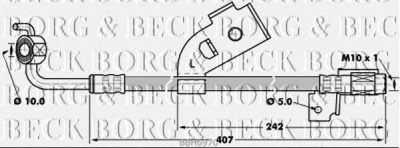 BORG & BECK bbh6970 -  Тормозной шланг